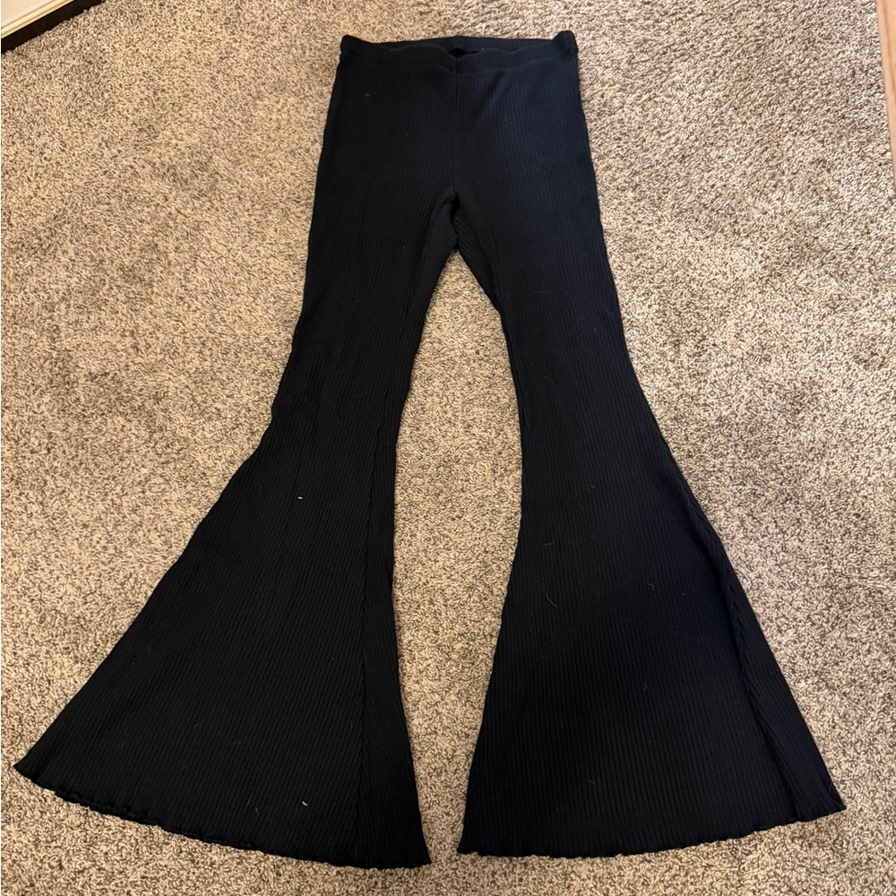 Aerie Black Ribbed Pants